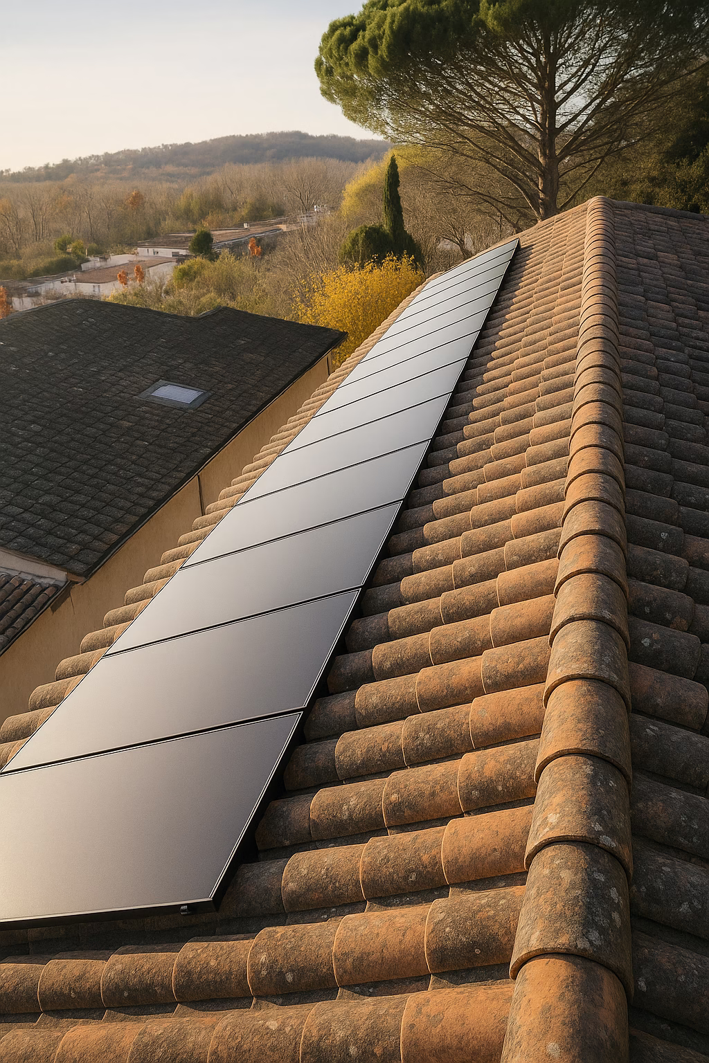 Panneaux solaires 9 kWc à Cuq-Toulza Installation de panneaux solaires de 9 kWc à Cuq-Toulza, dans le Tarn
